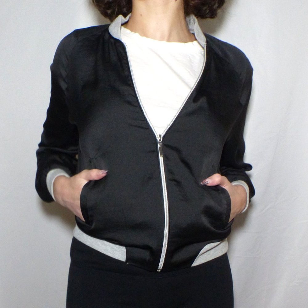 Lightweight Silky Bomber Jacket